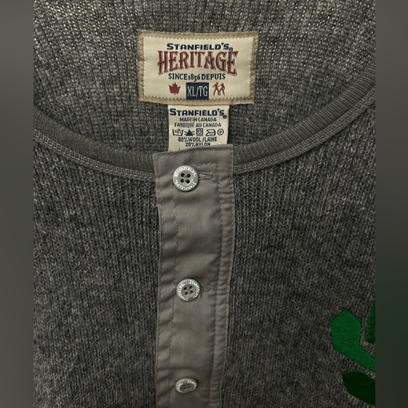 Stanfield Heritage Gray heavy wool Sweater for Men - Picture 4 of 6